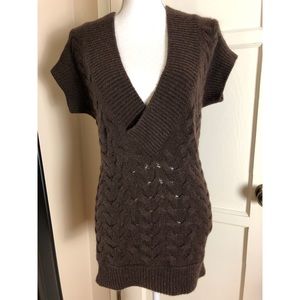 Vince Ladies Dark Brown Sweater Tunic